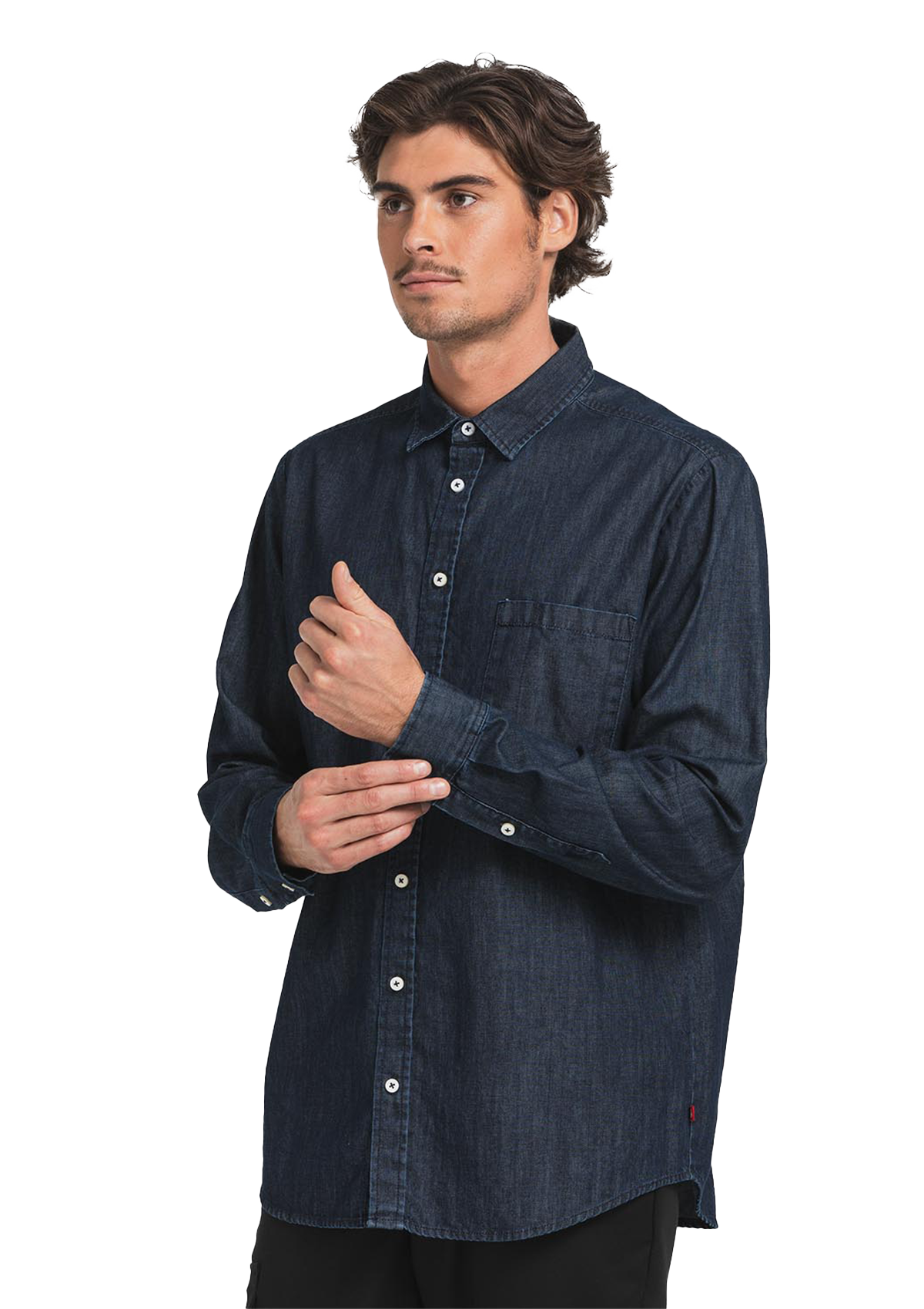 Chemise Homme en Jean Coupe Droite