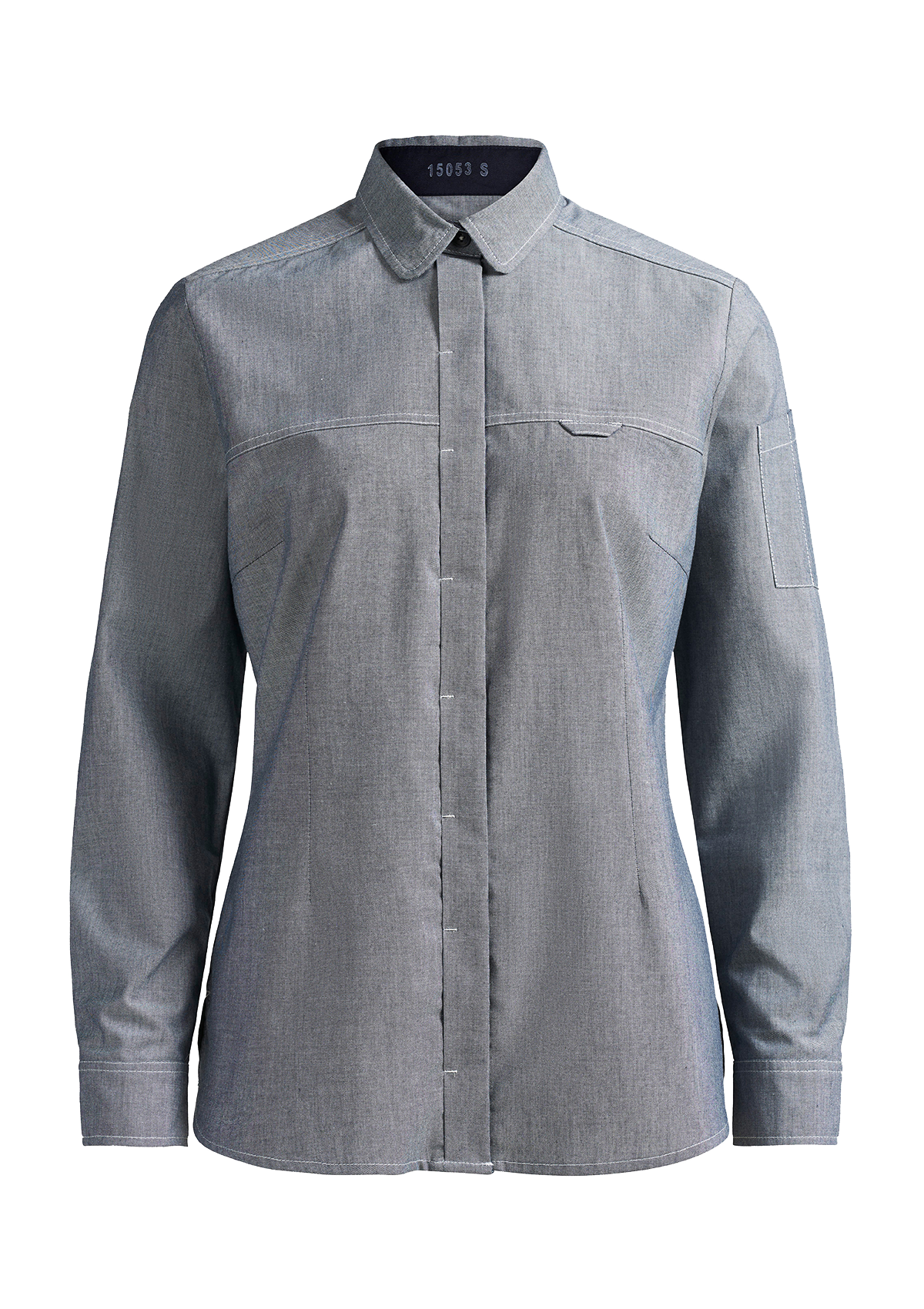 Chemise de Service Femme Coupe Moderne Manches Longues