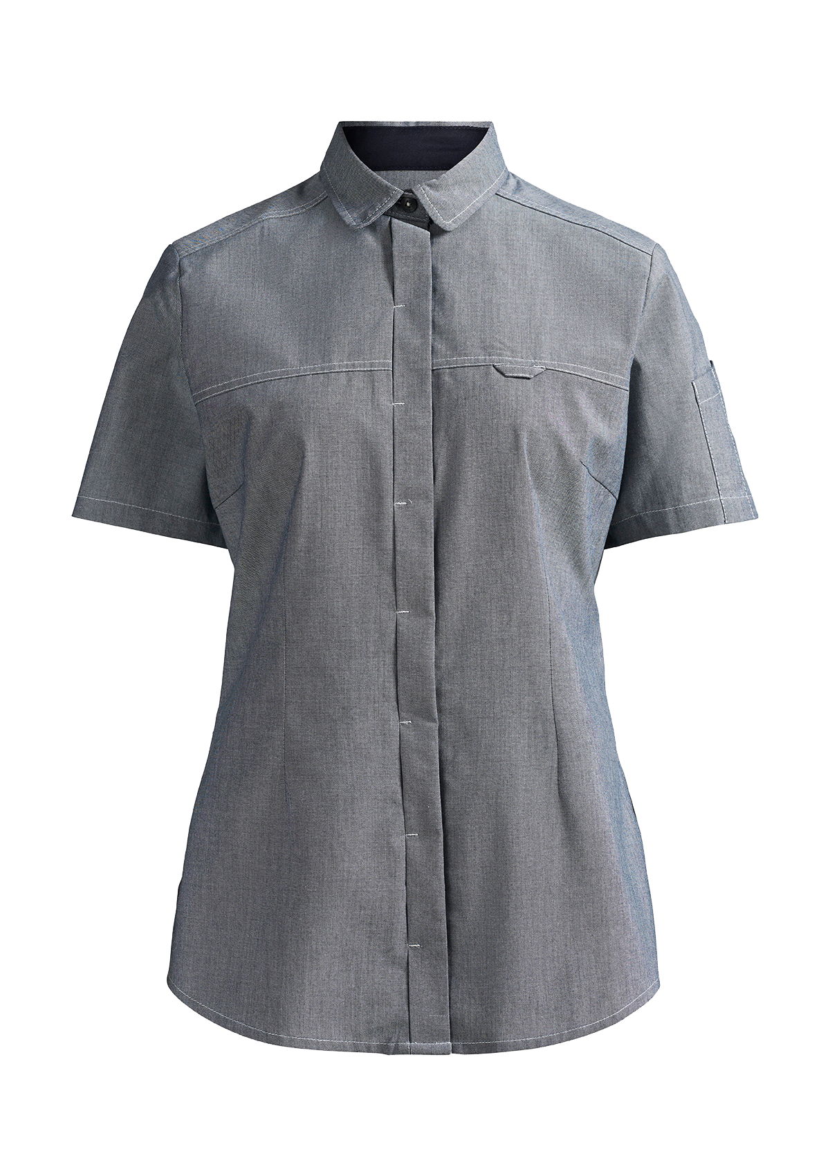 Chemise de Service Femme Coupe Moderne Manches Courtes