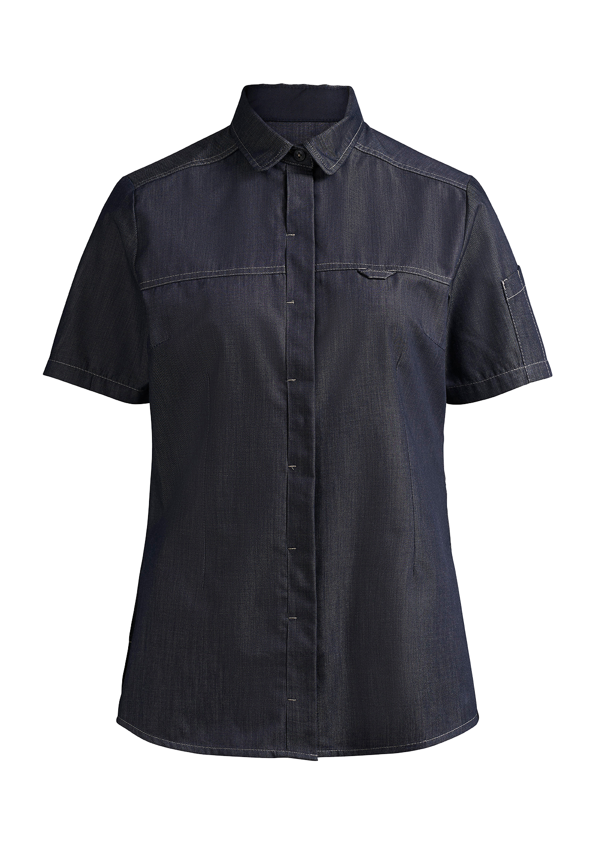 Chemise de Service Femme Coupe Moderne Manches Courtes