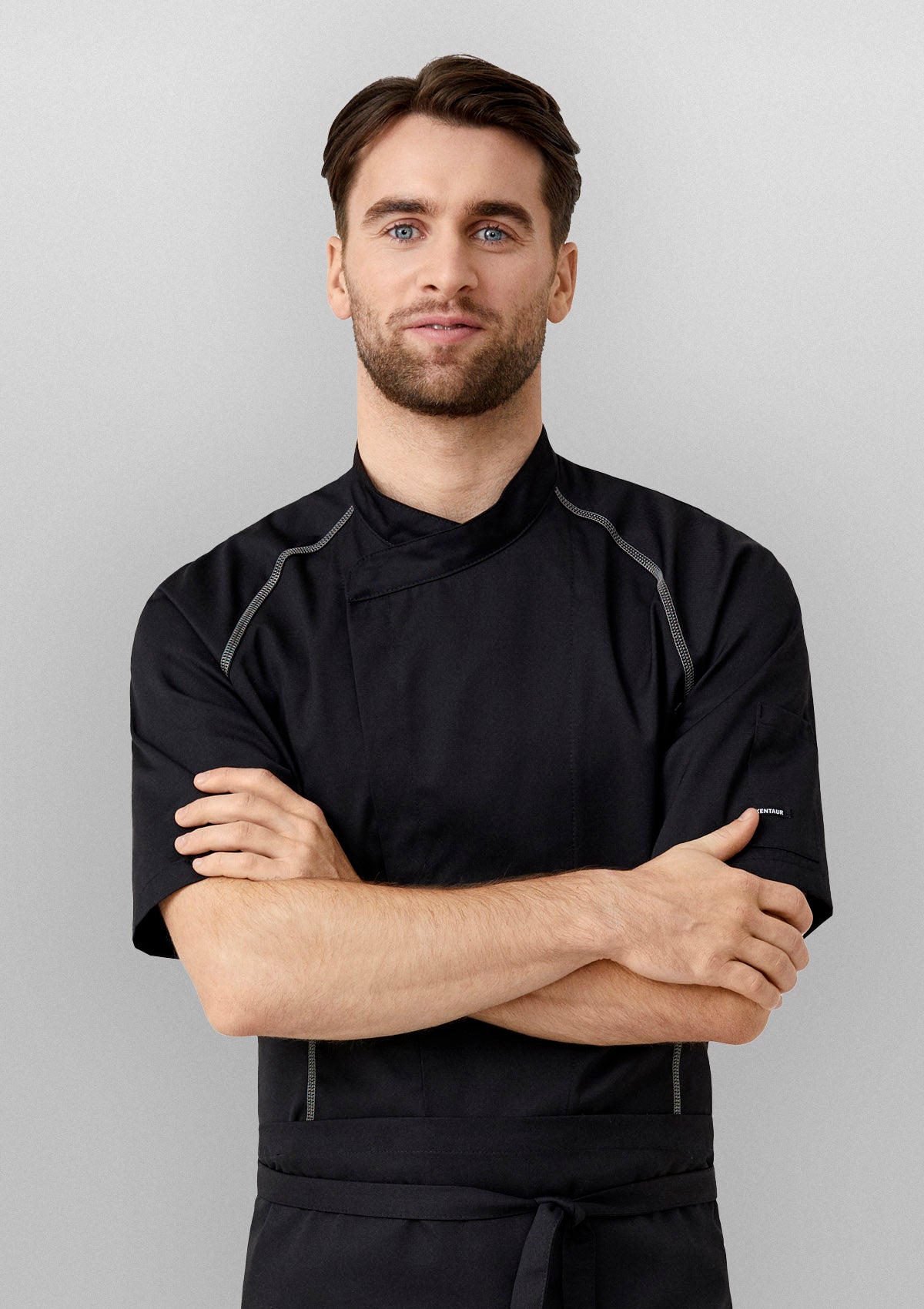 Sporty Chef Jacket with Flatlock Short Sleeves Unisex | Kentaur