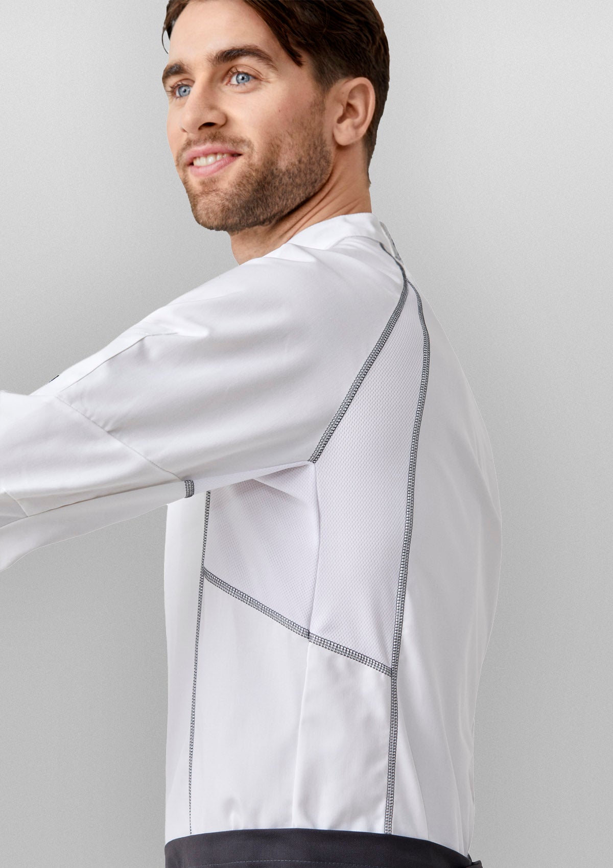 Sporty Chef Jacket with Flatlock Long Sleeves Unisex | Kentaur