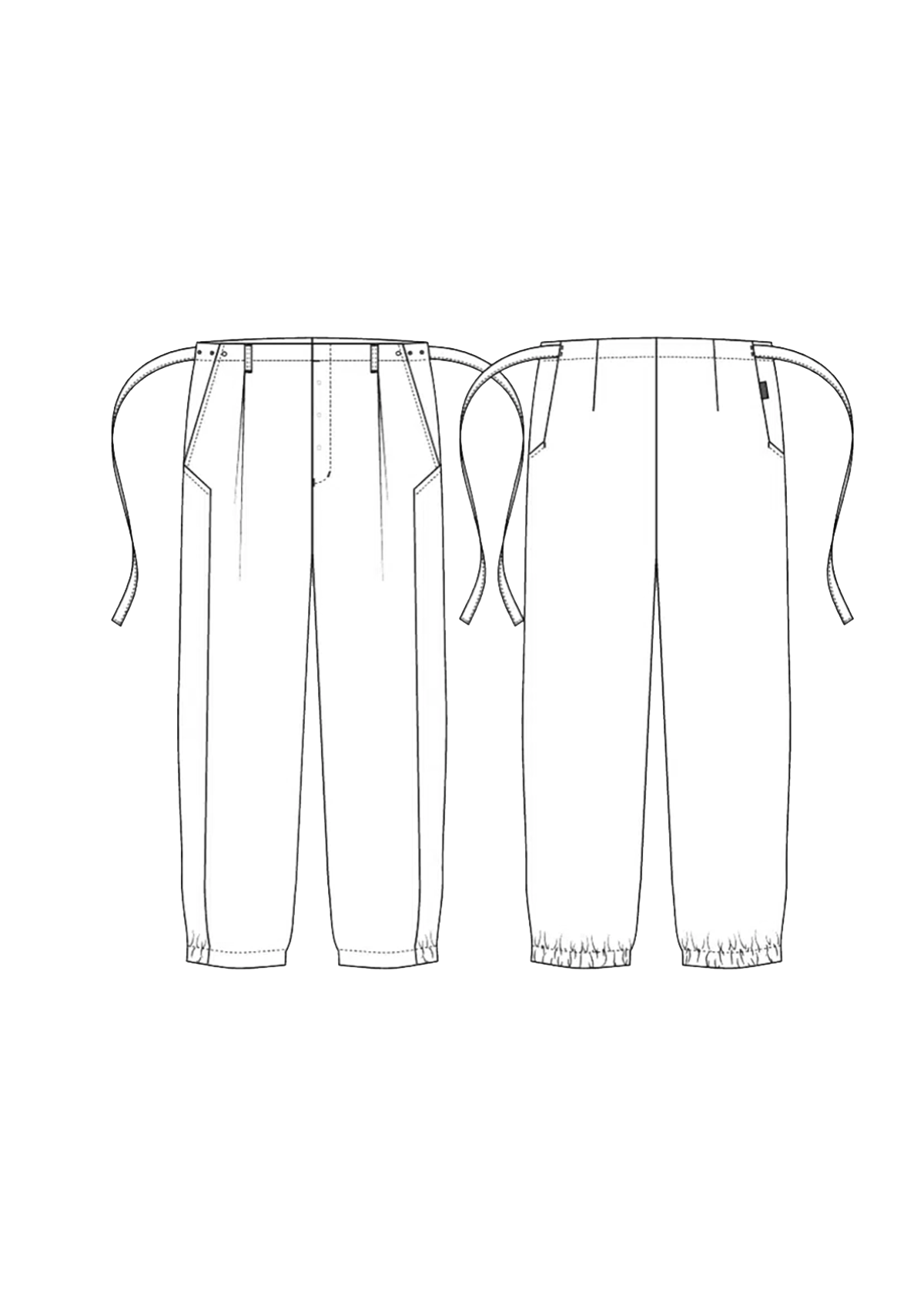 Chef/Service Hakama Unisex Pants