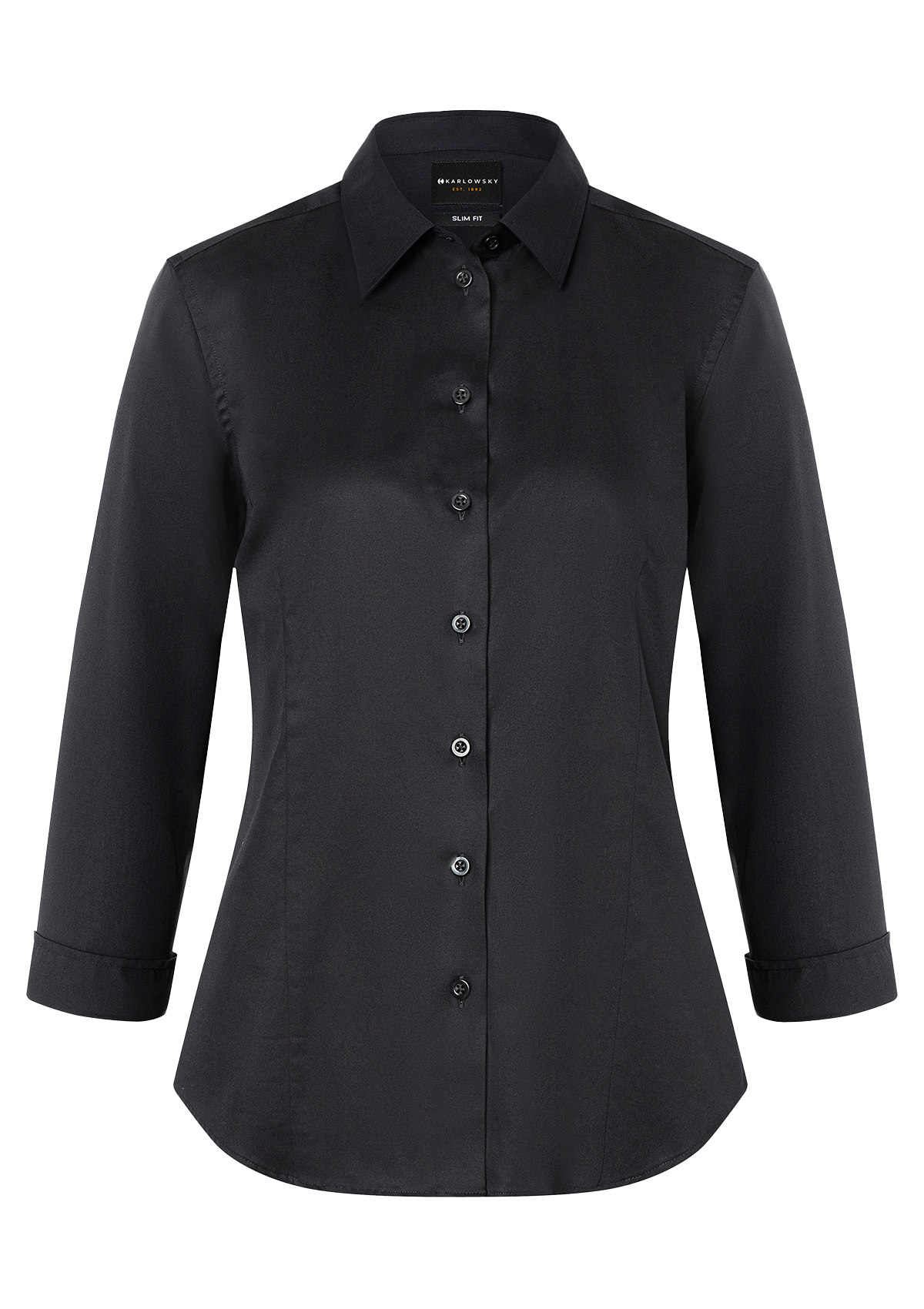 Blouse Femme Active-Stretch Manches 3/4 Coupe Slim
