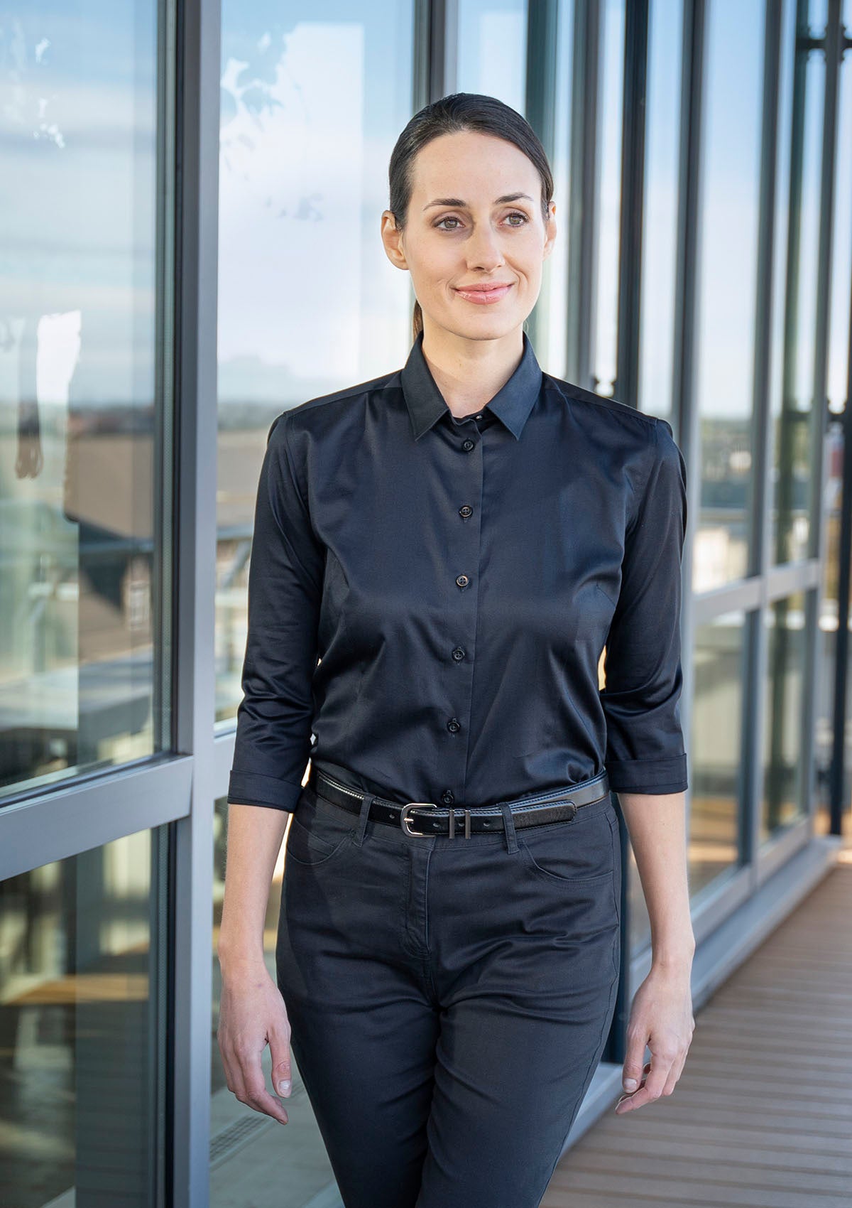 Blouse Femme Manches 3/4 Coupe Moderne Active-Stretch