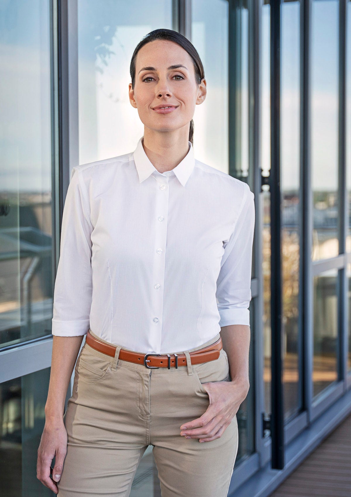 Blouse Femme Manches 3/4 Coupe Moderne Active-Stretch