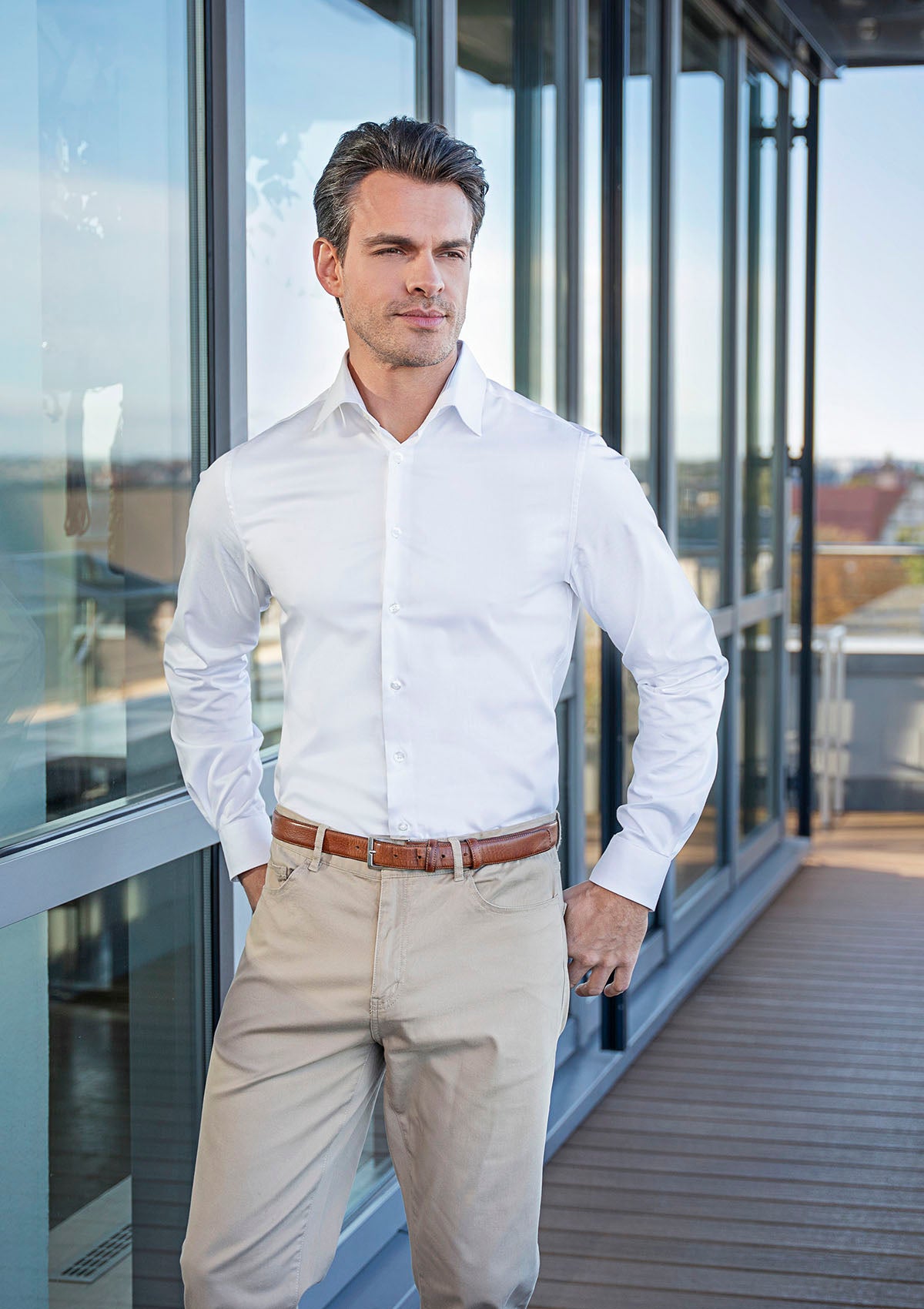 Chemise Homme Slim Active-Stretch Manches Longues