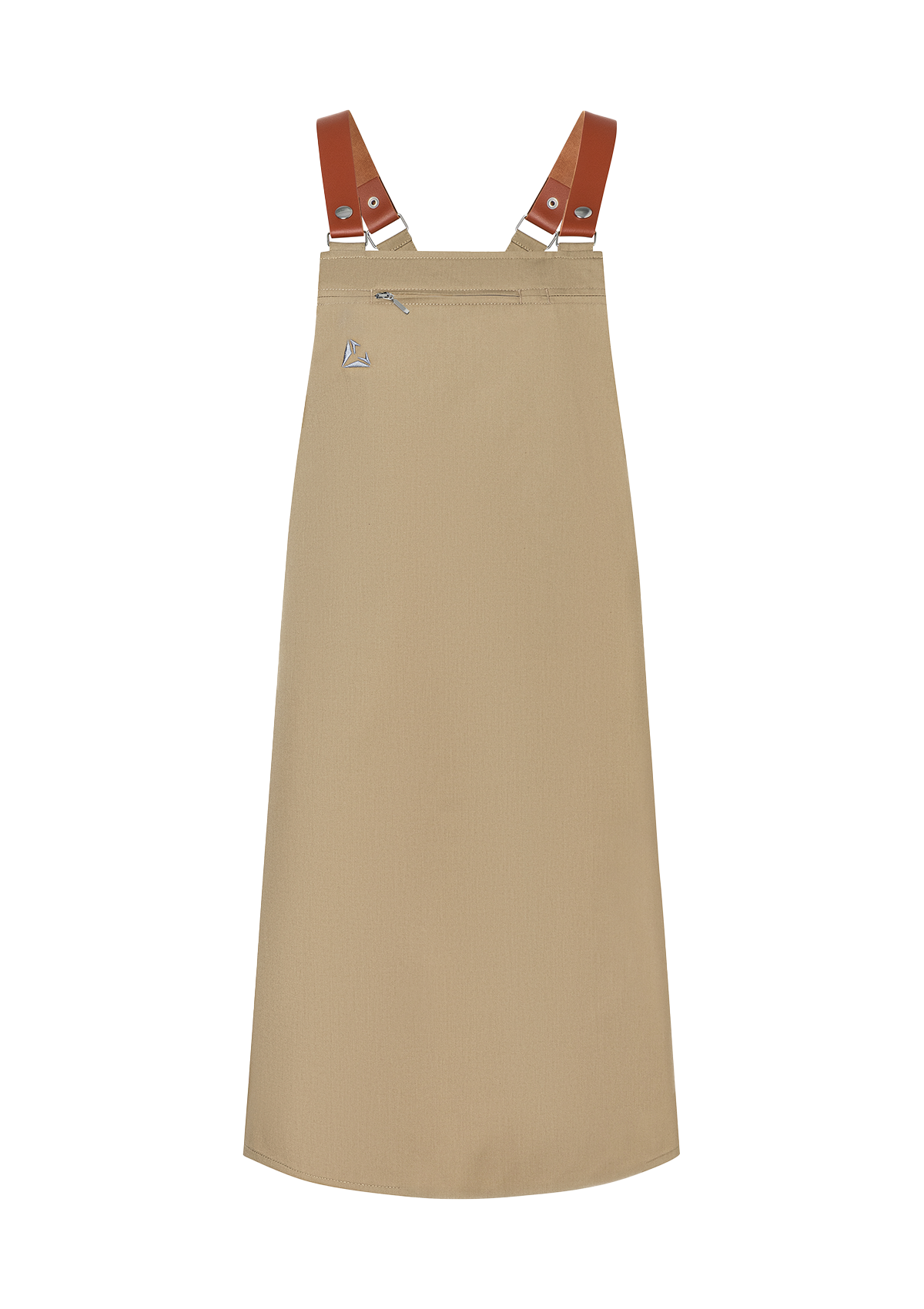 Tablier à Bavette avec Bretelles en Cuir Véritable Unisexe