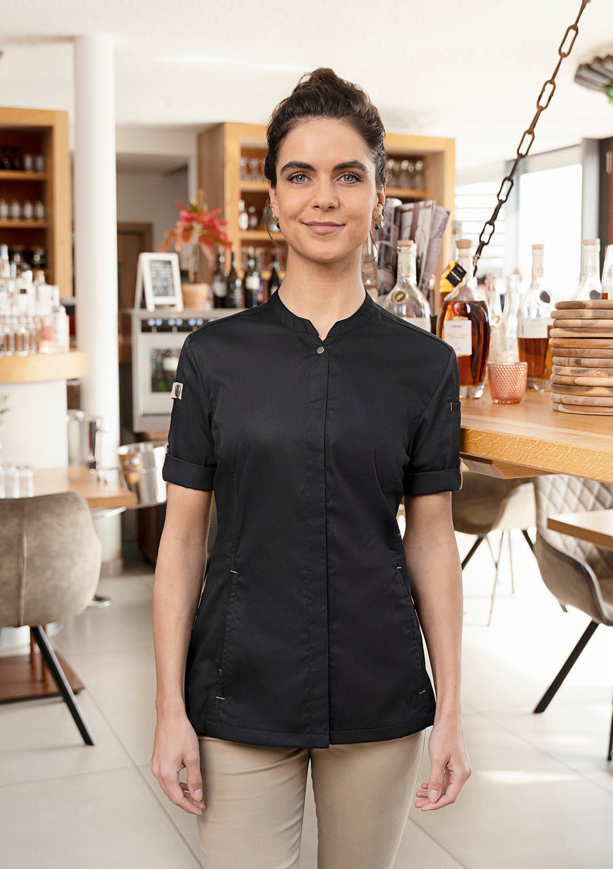 Chemise de Chef Femme Manches Courtes Green-Generation