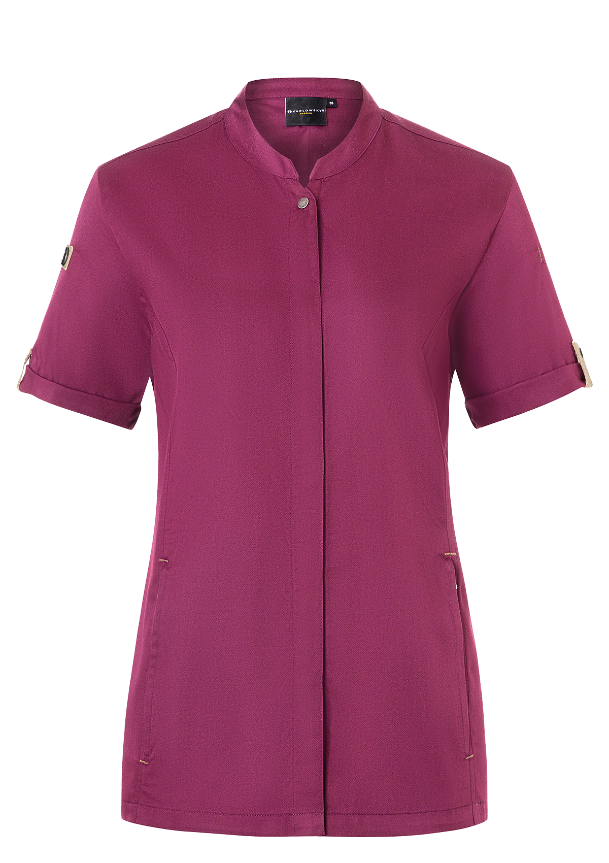 Veste de Chef Femme Manches Courtes Fuchsia – Green Generation