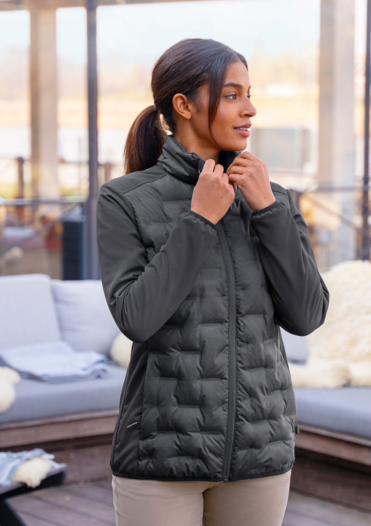 Veste Hybride Femme Outdoor-Pro Manches Longues