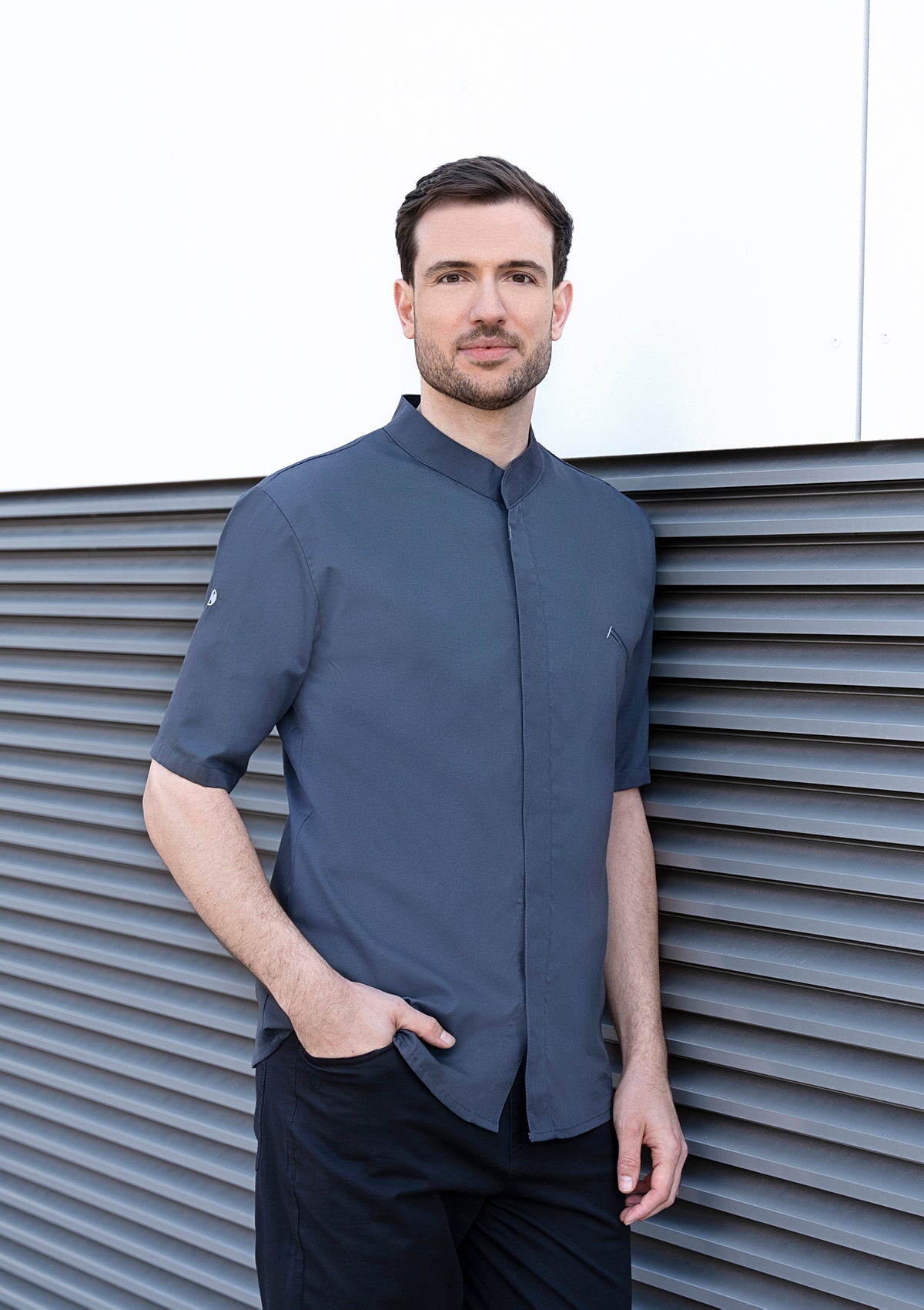 Men's Chef Shirt Short Sleeves Modern-Touch | Karlowsky