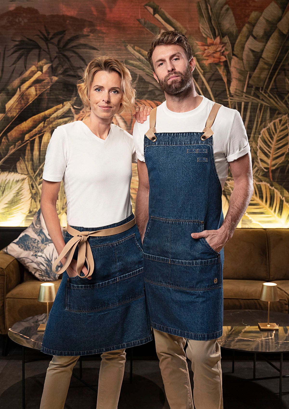 Tablier à Bavette Denim Style Urbain Unisexe