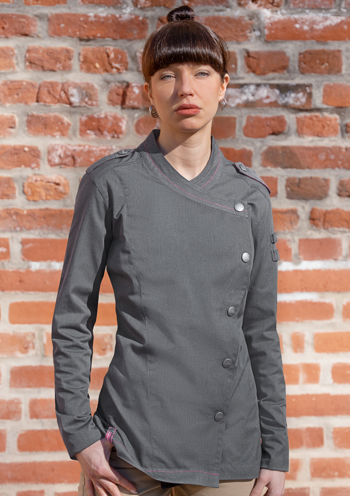 Veste de Chef Femme Denim Manches Longues ROCK CHEF® Stage2