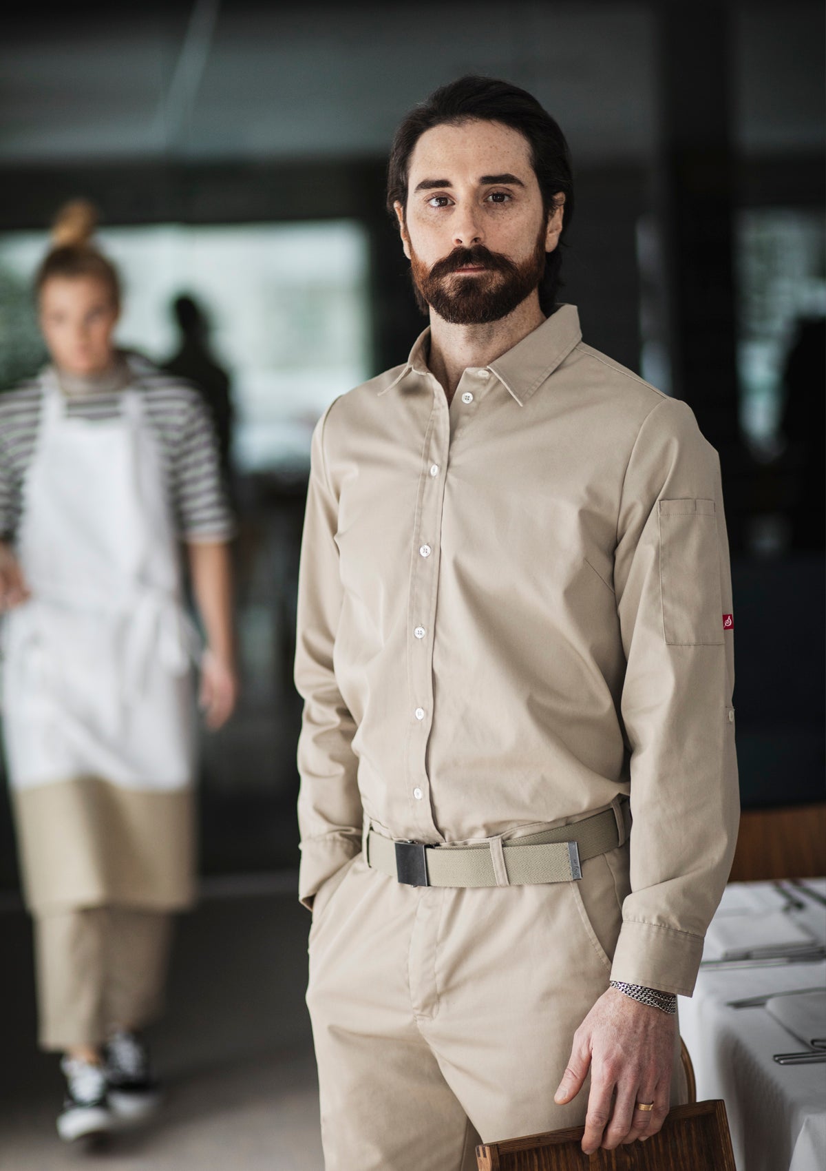 Chemise Élégante Homme Coupe Normale Manches Longues