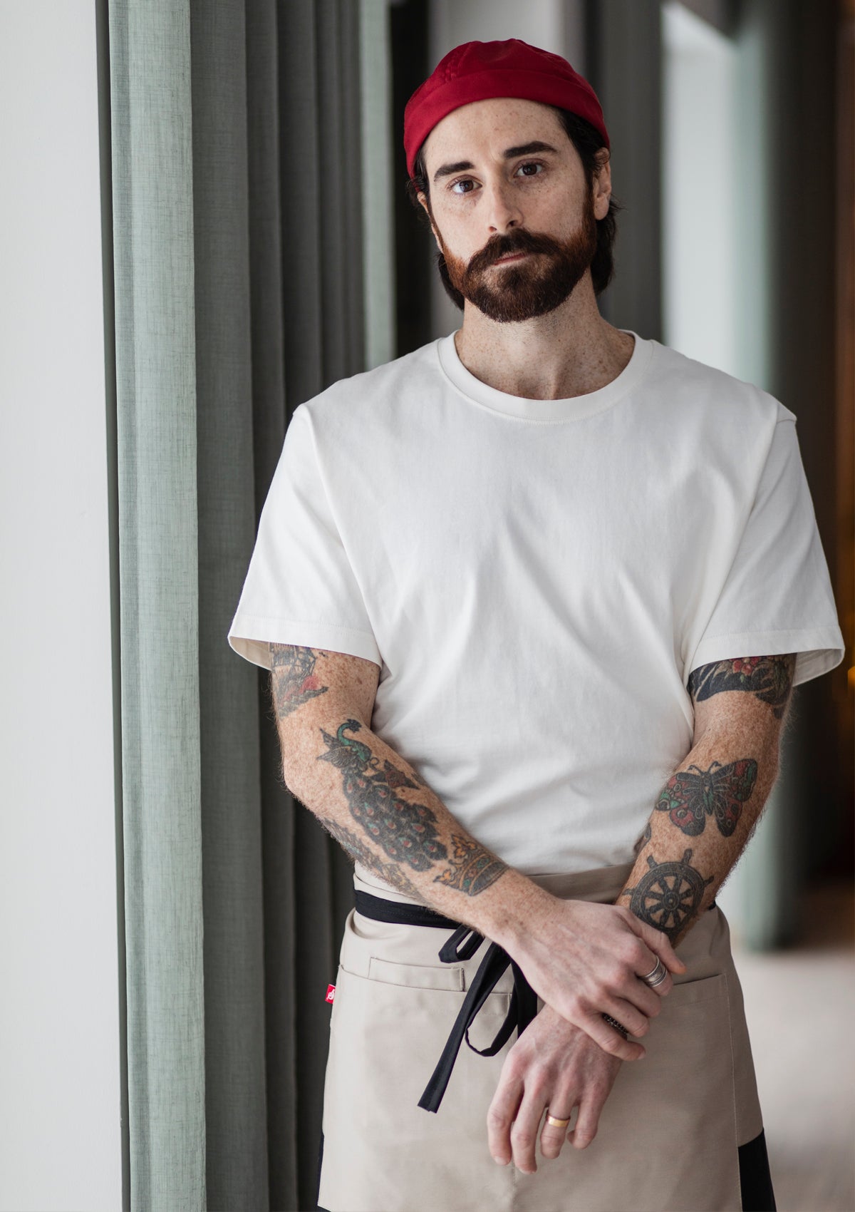 Waist Apron Block-Printed Unisex