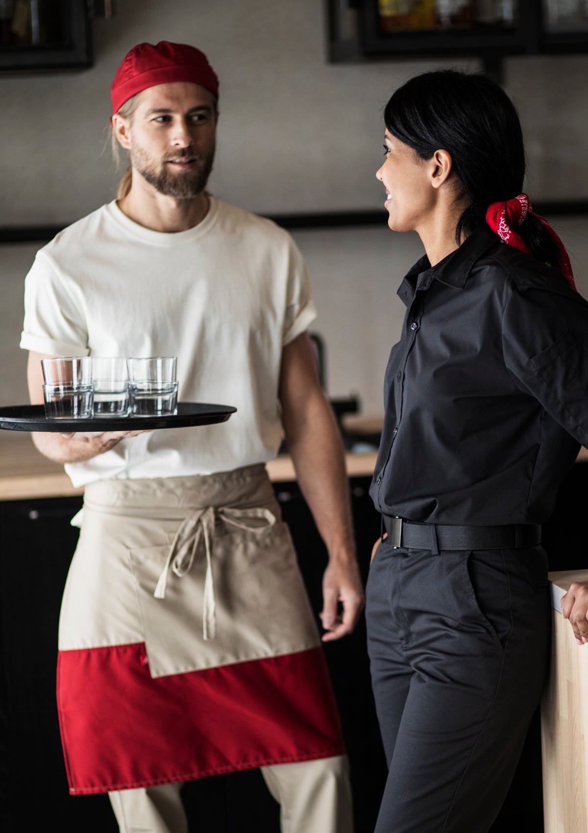 Waist Apron Block-Printed Unisex