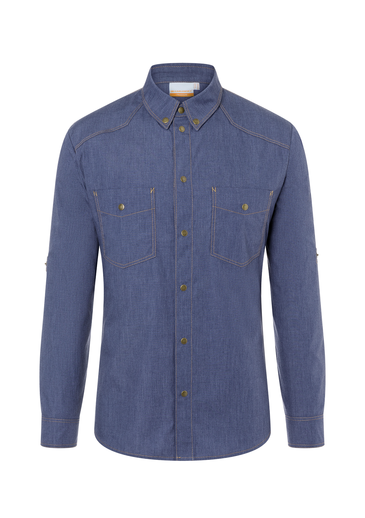 Chemise de chef homme style jean Manches longues | Karlowsky