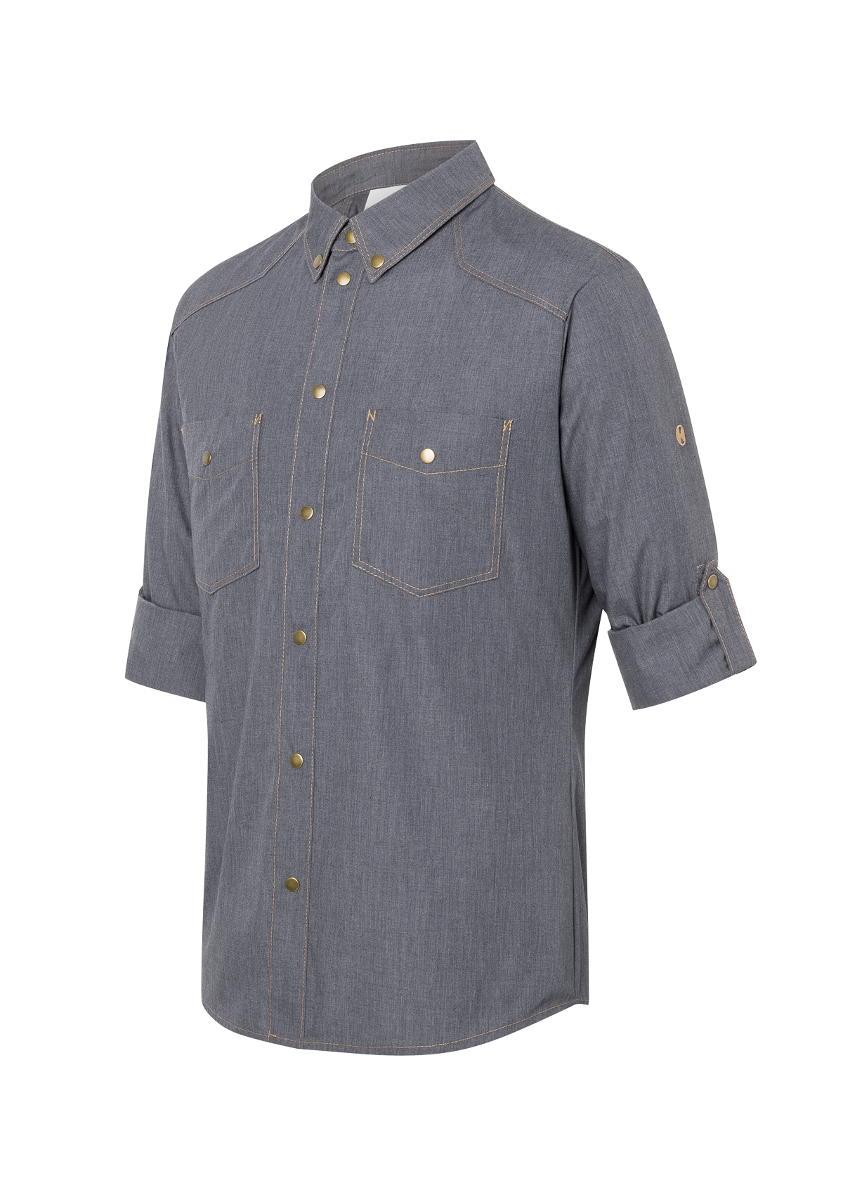 Chemise de chef homme style jean Manches longues | Karlowsky