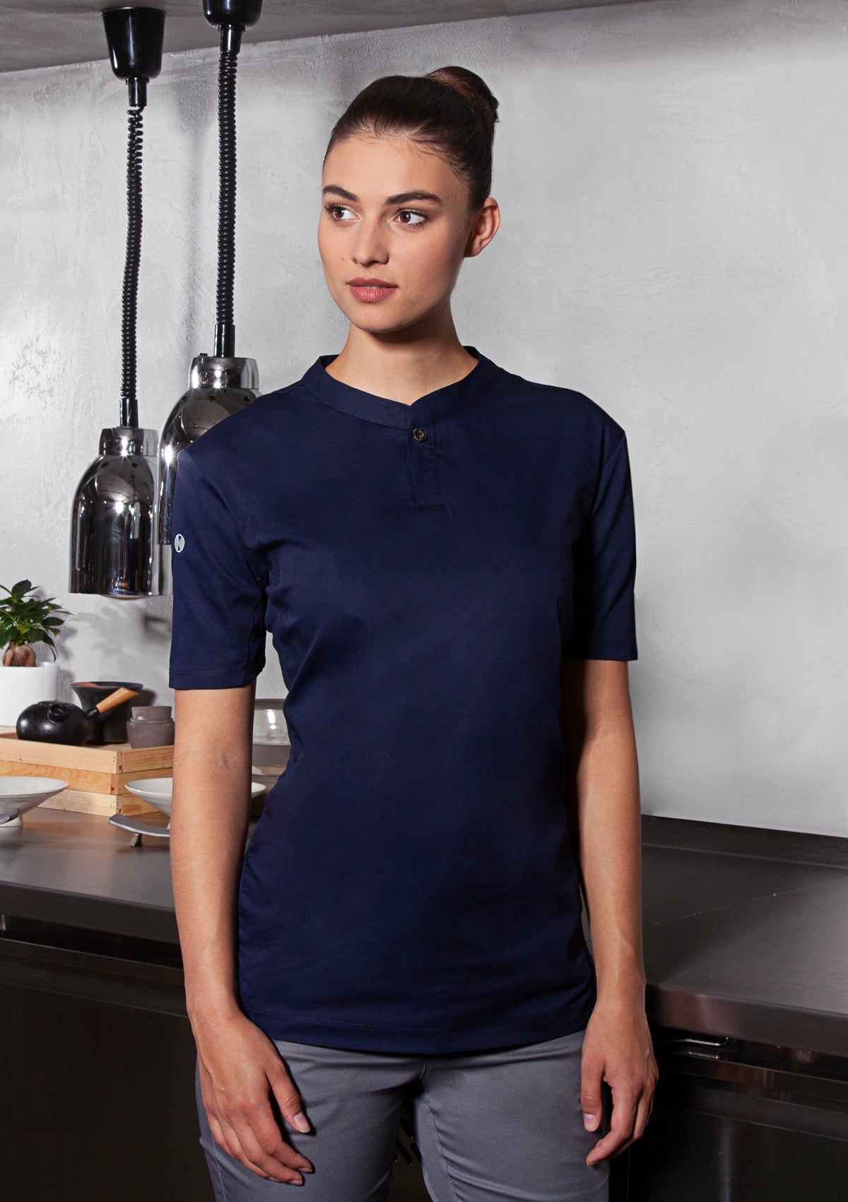 Chemise de Chef Femme Performance Slim Manches Courtes