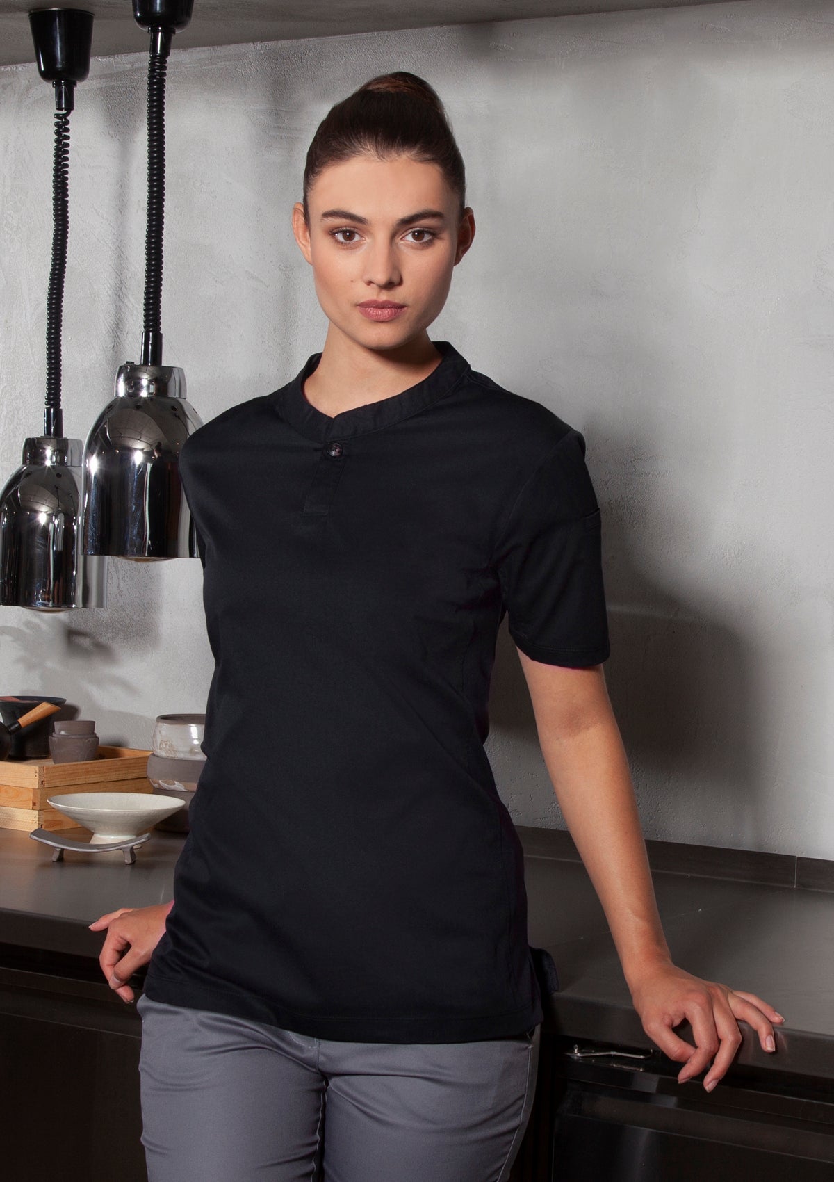 Chemise de Chef Femme Performance Slim Manches Courtes