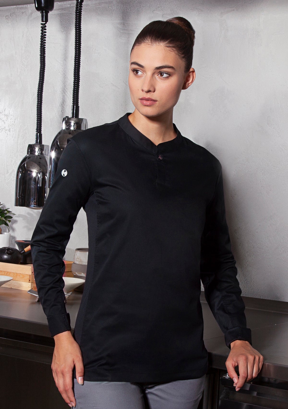 Chemise de Chef Femme Performance Slim Manches Longues