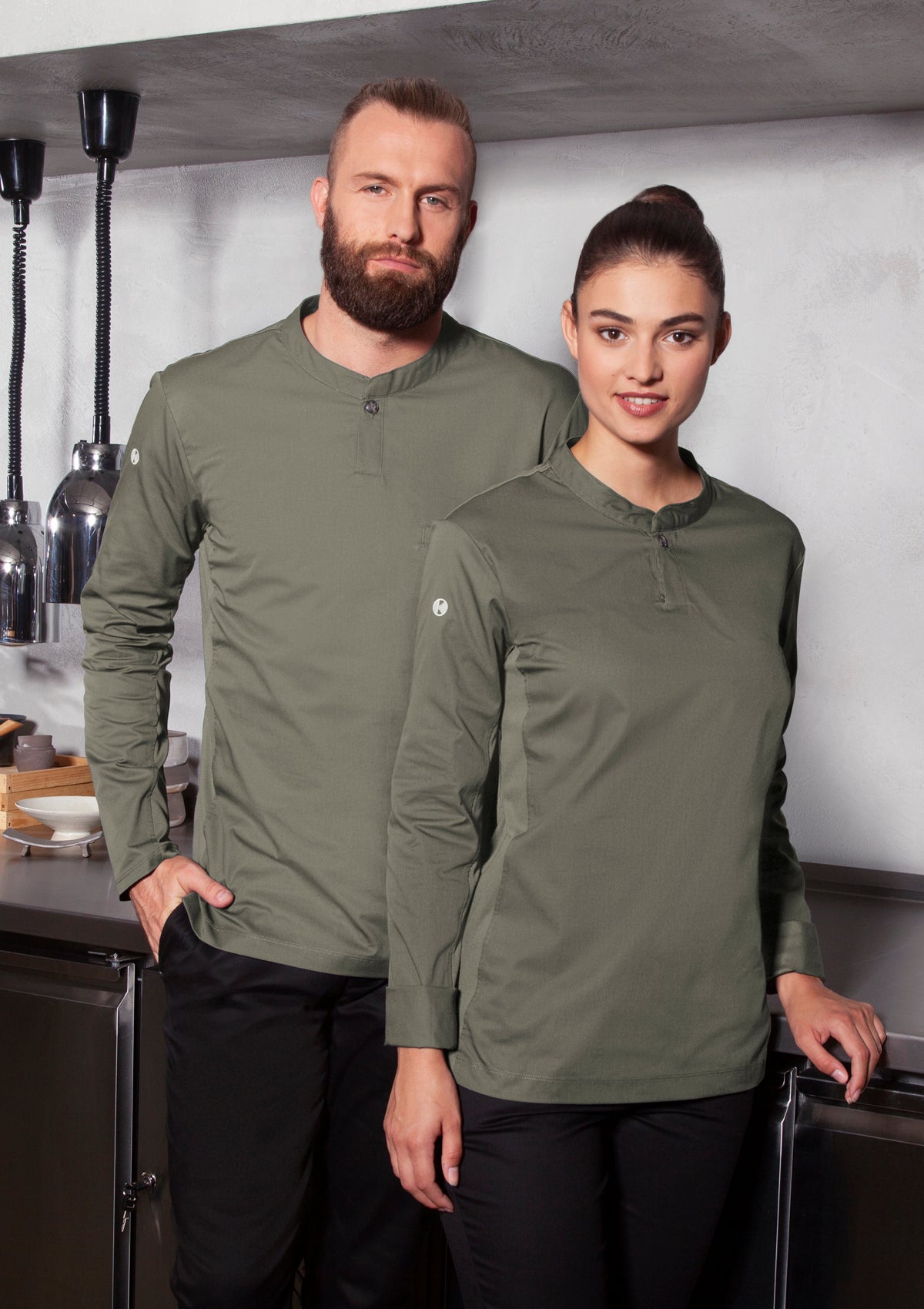Chemise de Chef Femme Performance Slim Manches Longues