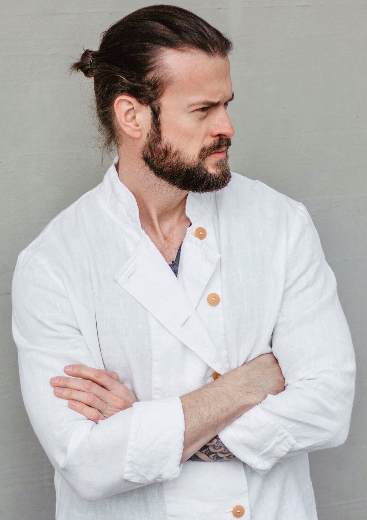 Chef Jacket Bristol In Fine Linen Double-Breasted Unisex | U.C.W