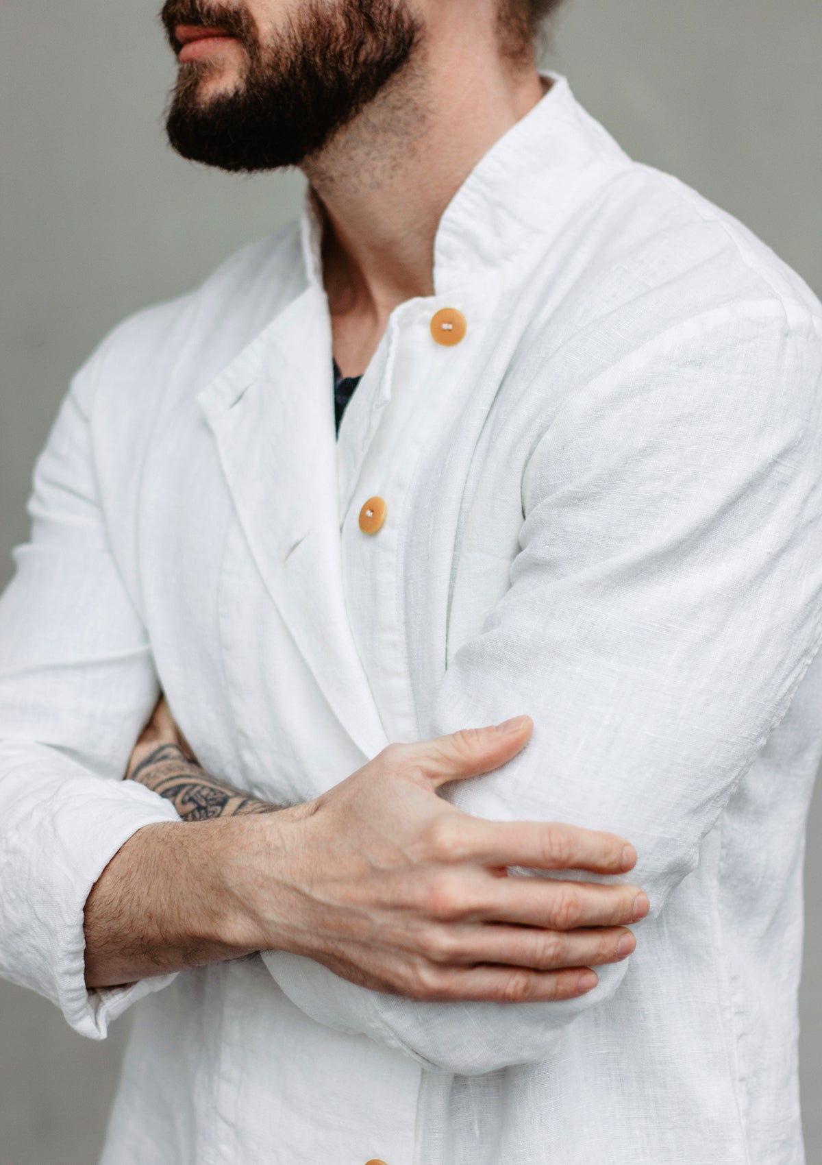 Chef Jacket Bristol In Fine Linen Double-Breasted Unisex | U.C.W