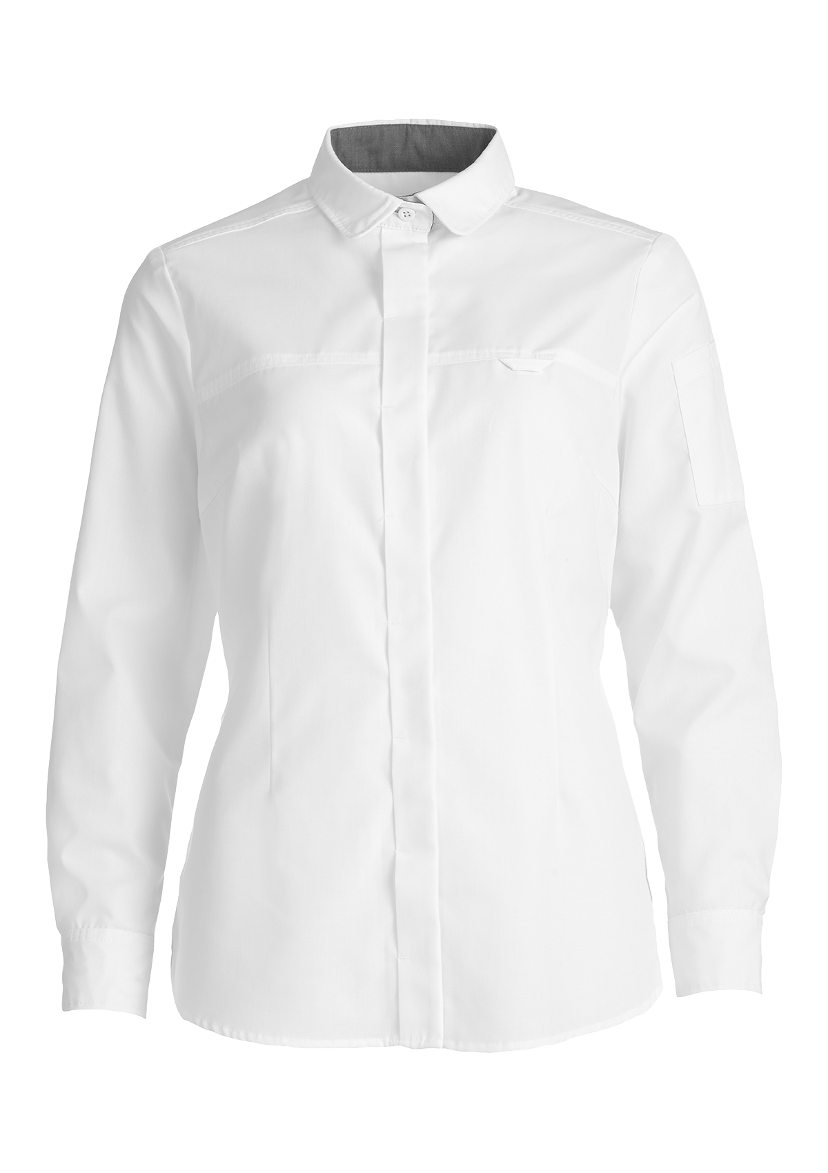 Chemise de Service Femme Coupe Moderne Manches Longues
