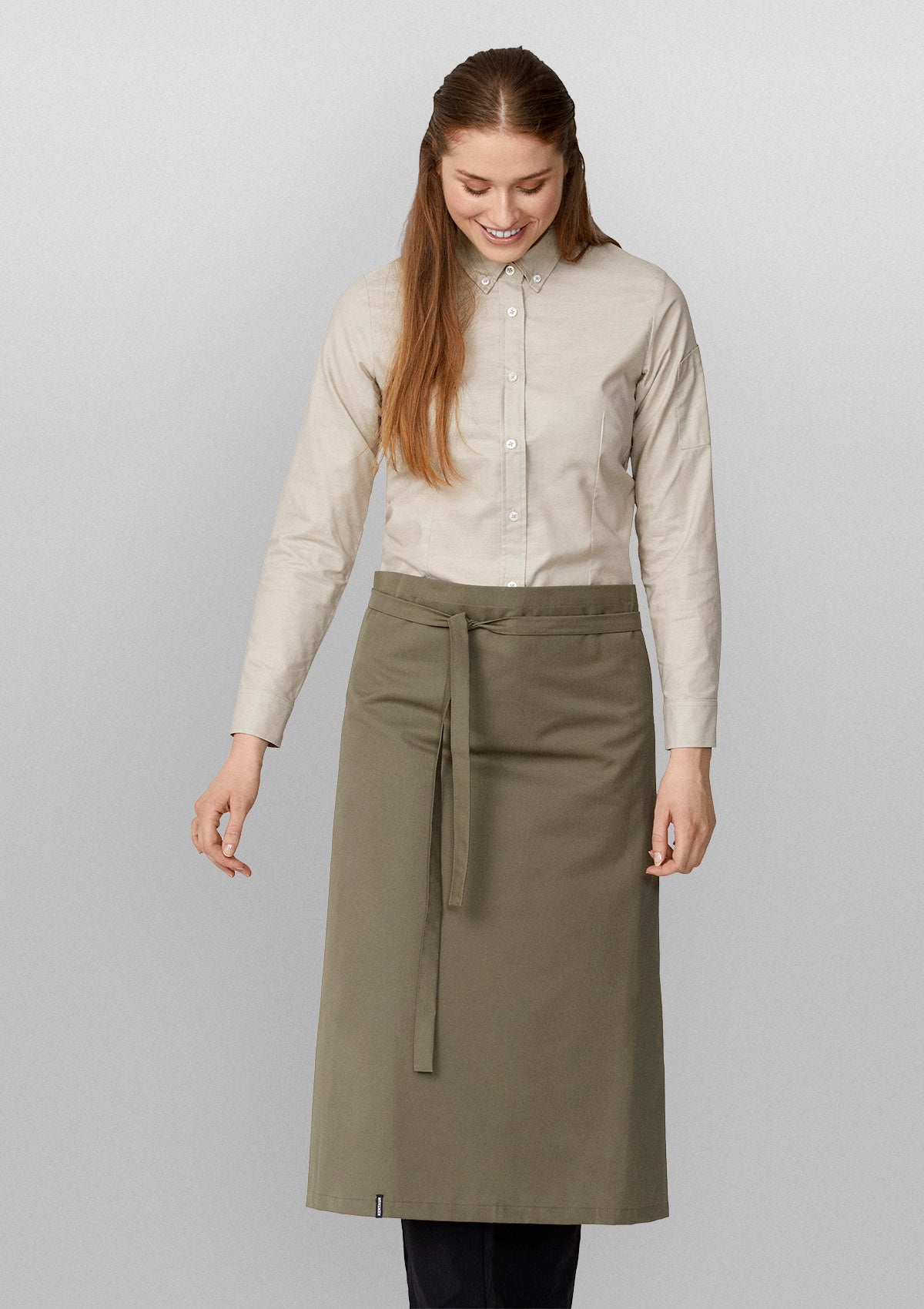 Chemise de Service Femme Oxford Boutonnée Manches Longues