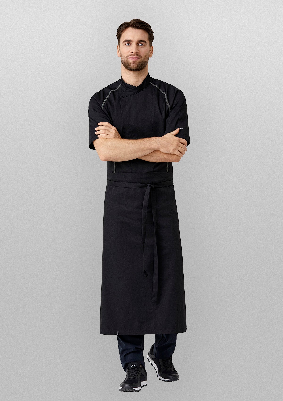 Sporty Chef Jacket with Flatlock Short Sleeves Unisex | Kentaur