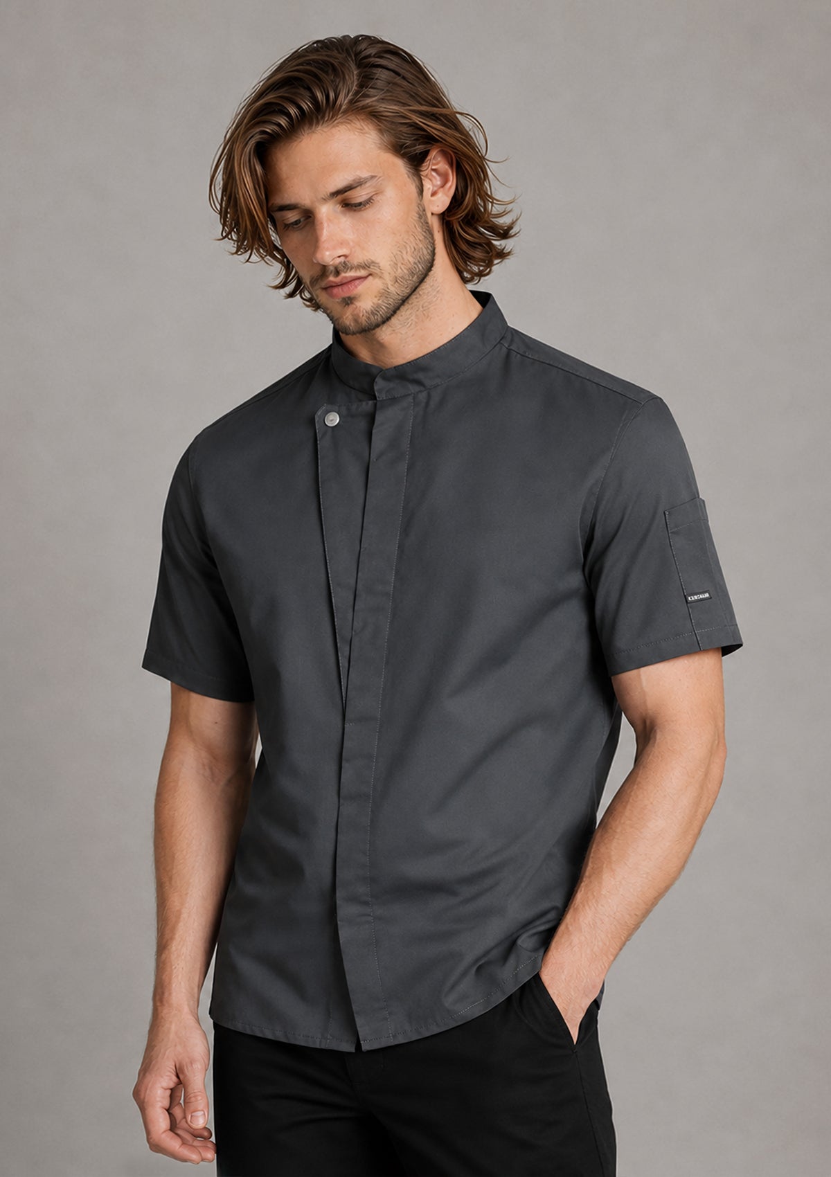 Veste de Chef & Service Moderne Manches Courtes Unisexe
