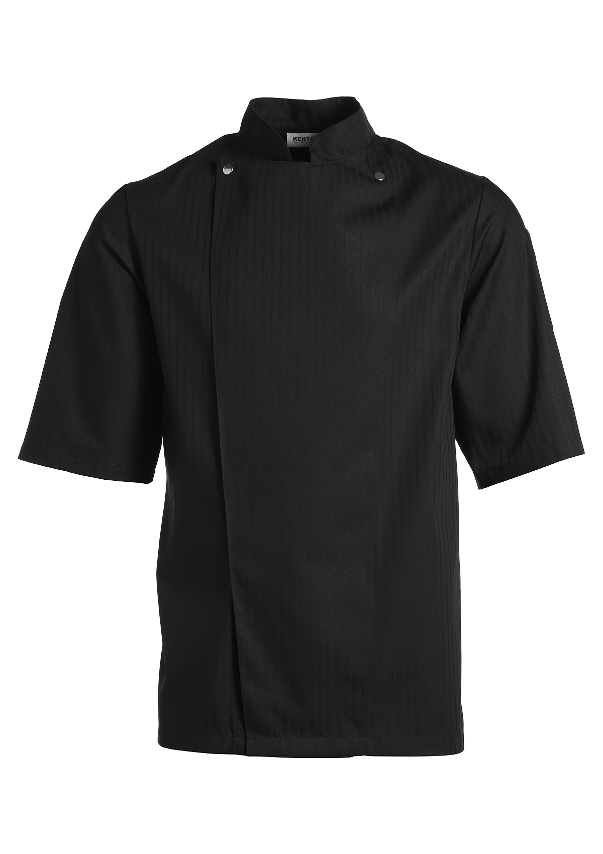 Veste de Chef Homme en Satin Rayé Manches Courtes