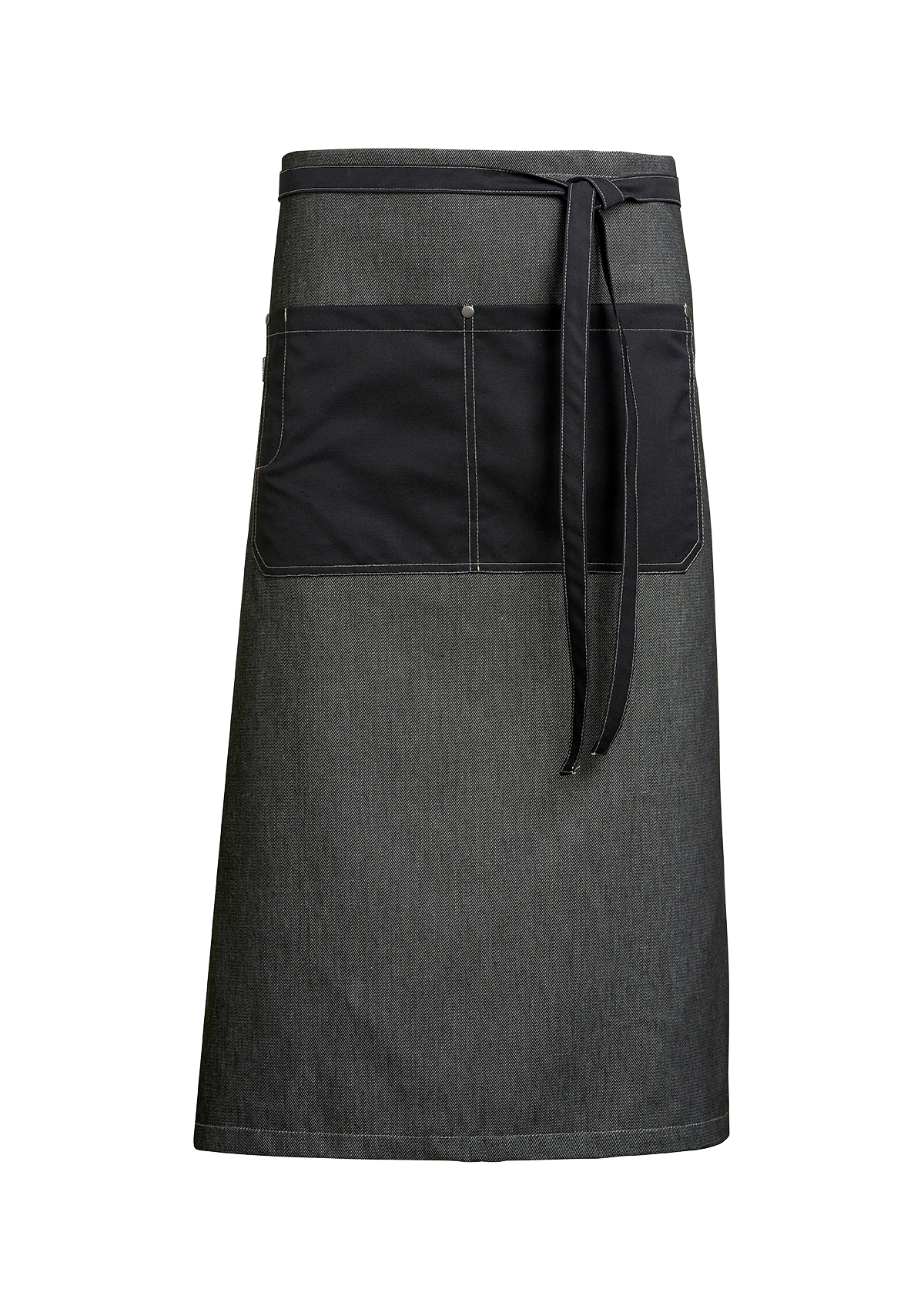 Tablier de Taille Brut avec Poches Noires Unisexe