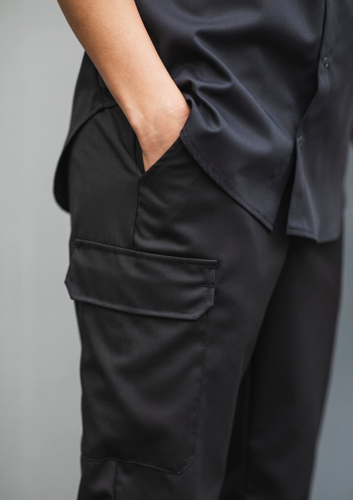 Pantalon Chino Stretch Unisexe avec Poche Jambe