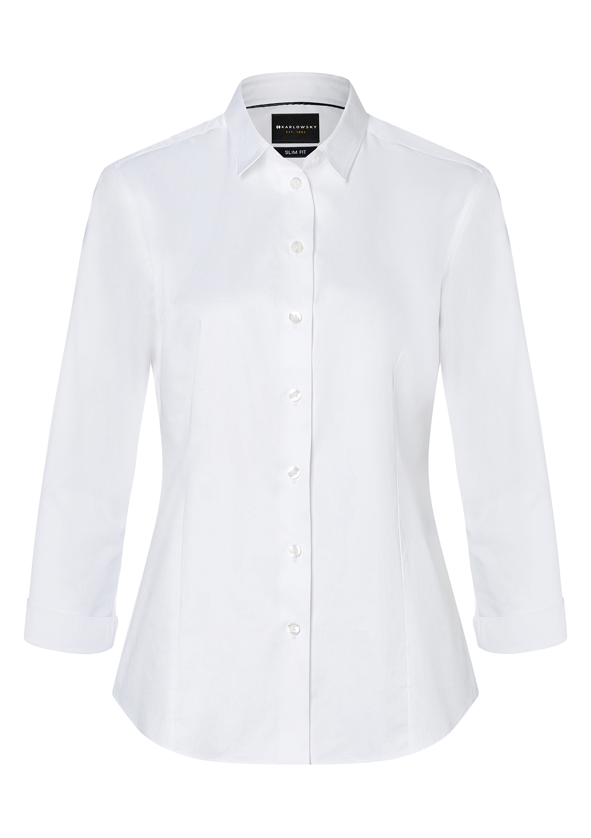 Blouse Femme Active-Stretch Manches 3/4 Coupe Slim