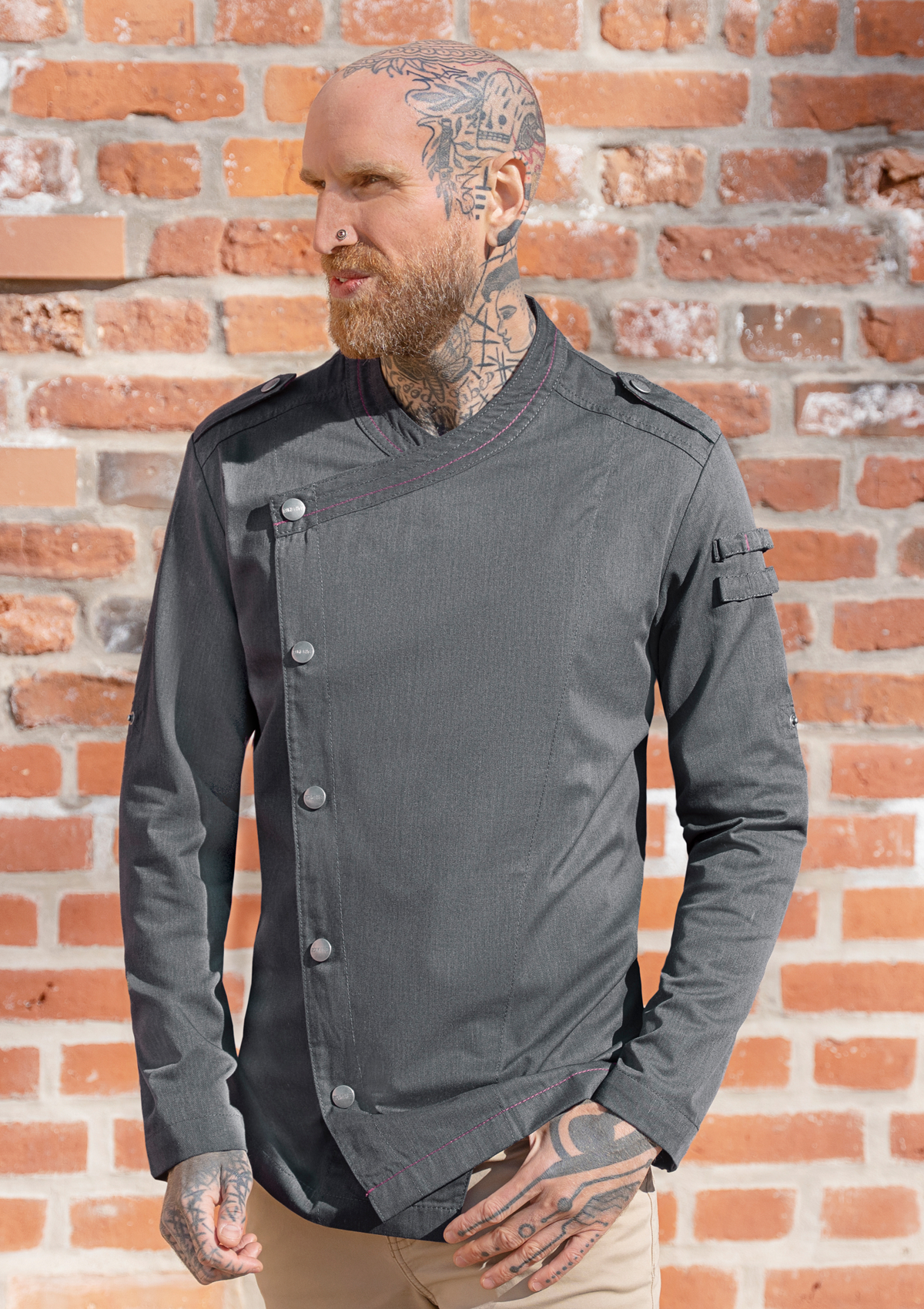 Veste de Chef Homme Denim Manches Longues ROCK CHEF® Stage2