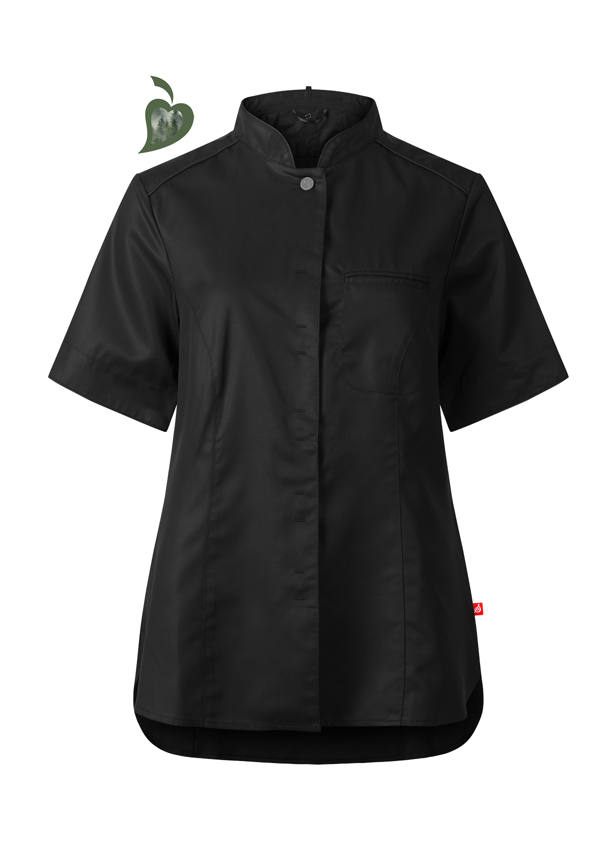 Chemise de Chef Slim Haut de Gamme Femme Manches Courtes