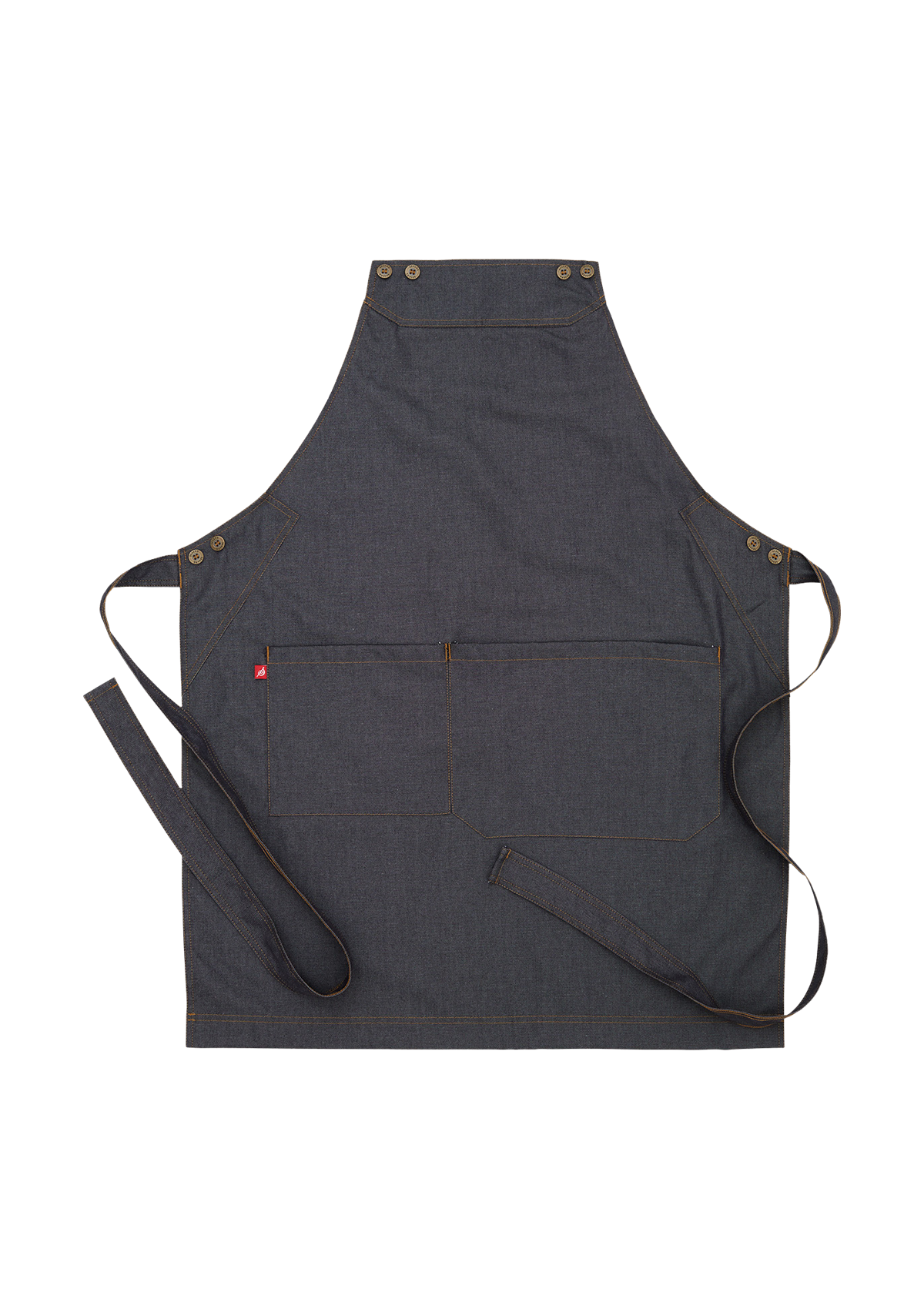 Tablier à Bretelles Ergonomique avec Ceinture et Double Poche Unisexe