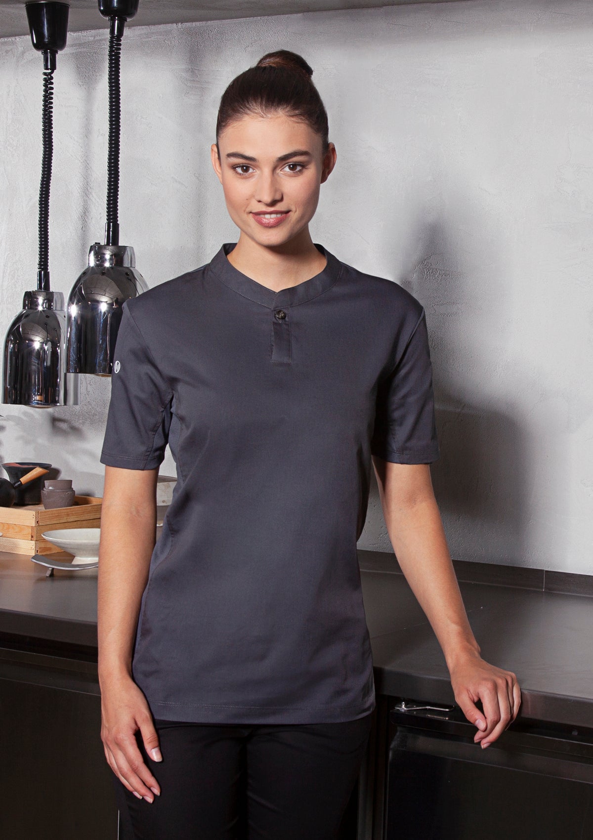 Chemise de Chef Femme Performance Slim Manches Courtes